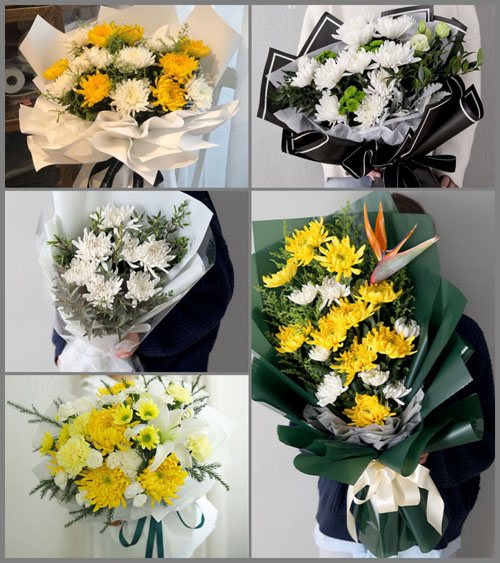 山东莱芜莱城区茶业口镇暗摇头村白事花束代送